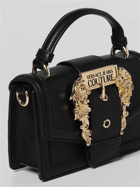 versace jeans black embroidered cross body bag|versace jeans couture bags outlet.